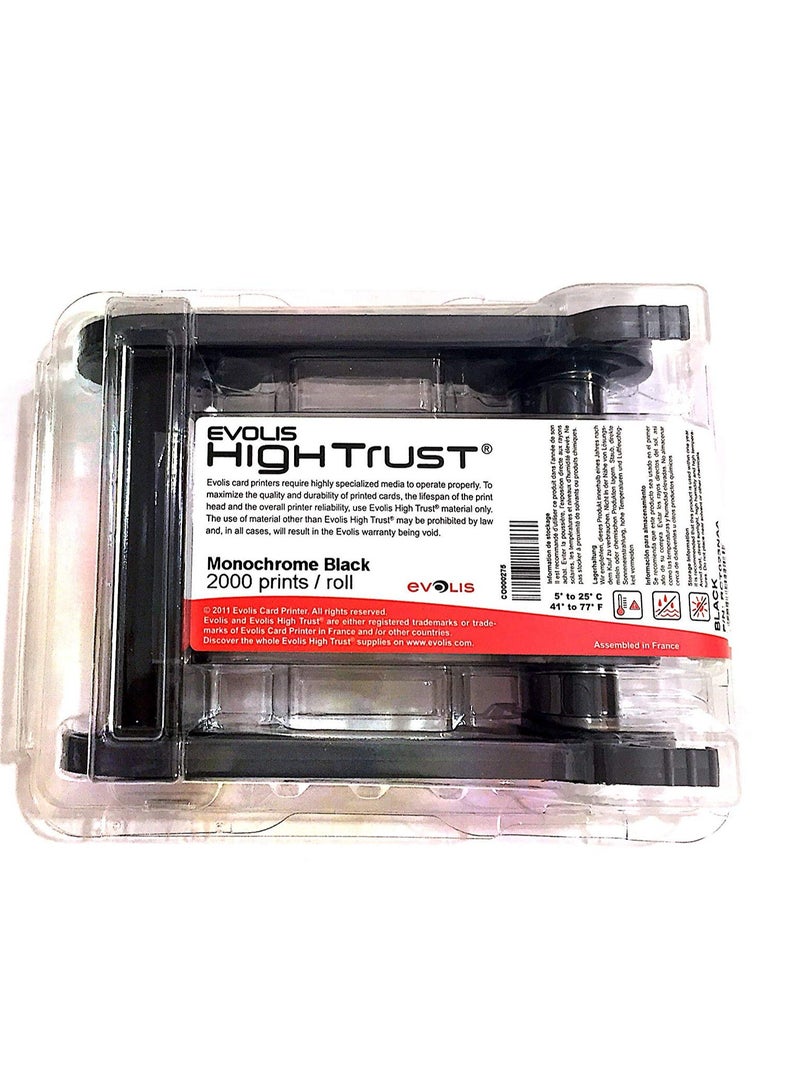 Evolis RCT023NAA RCT023NAA Standard Monochrome Ribbon Cassette. - Image 1