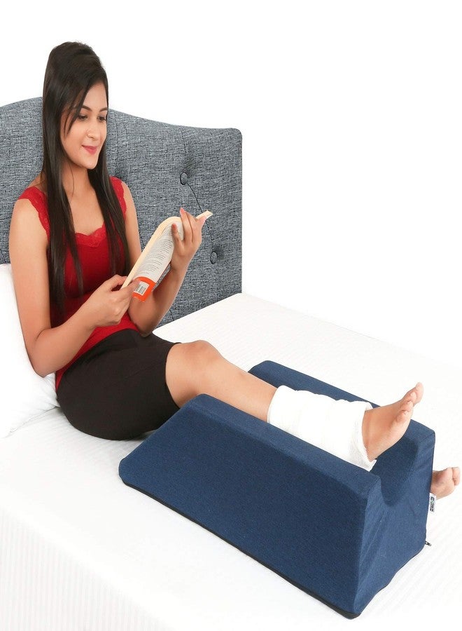 METRON Polyurethane Foam Leg Foot Knee Ankle Heel Elevation Foam Support Wedge Washable Cover Pillow Helps in Recovery from Post-Surgery Reduce Swelling (Random) - Image 2