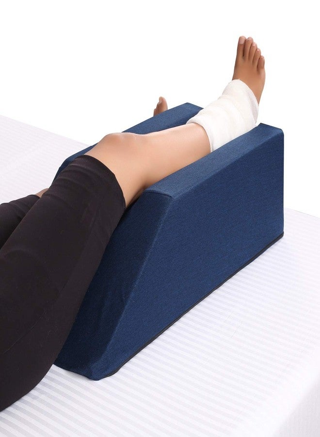 METRON Polyurethane Foam Leg Foot Knee Ankle Heel Elevation Foam Support Wedge Washable Cover Pillow Helps in Recovery from Post-Surgery Reduce Swelling (Random) - Image 1