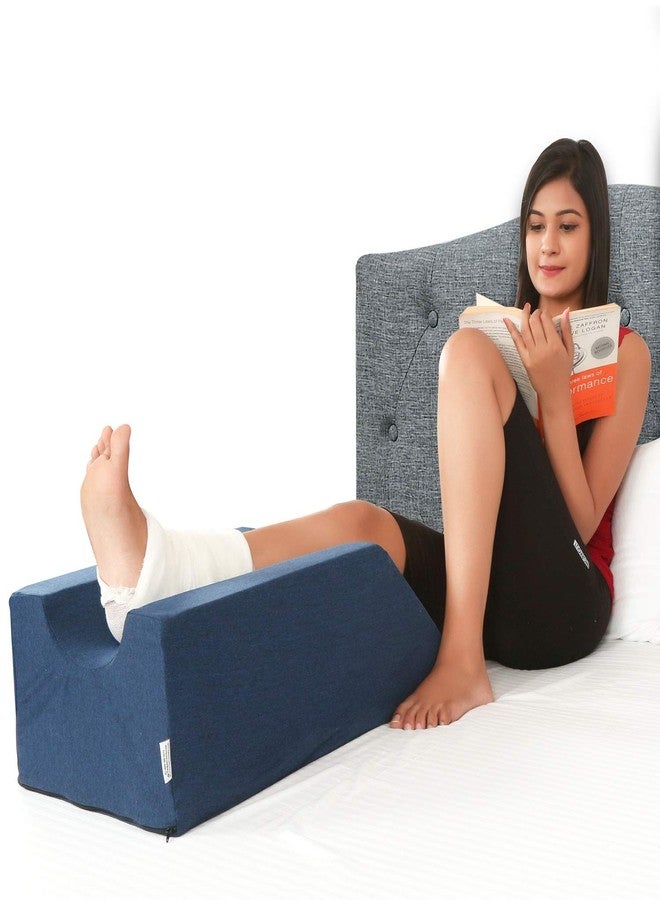 METRON Polyurethane Foam Leg Foot Knee Ankle Heel Elevation Foam Support Wedge Washable Cover Pillow Helps in Recovery from Post-Surgery Reduce Swelling (Random) - Image 3