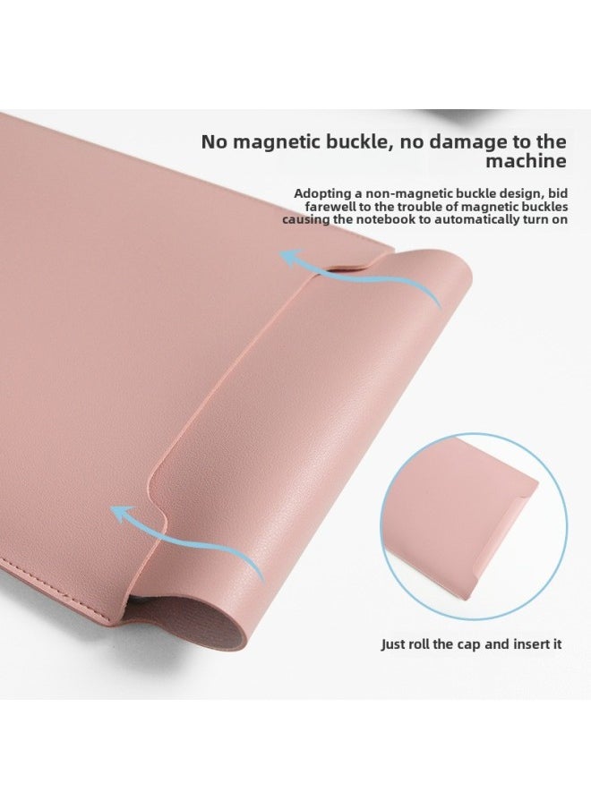 Generic - Applicable To Apple Notebook Inner Bag 13/14/15/16/inch Xiaomi Huawei Computer Bag Non-magnetic Thickened Pu Leather-Color: Cloud Gray + Accessories Storage Bag * Can Be Used As Mouse Pad-Applicable Model:11/12 Inch - Image 1