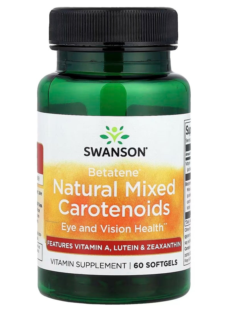 سوانسون، بيتاتين® كاروتينات مختلطة طبيعية، 60 كبسولة هلامية