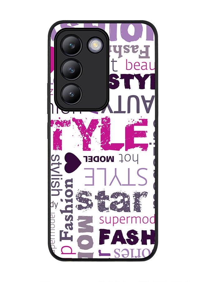 Stylizedd Rugged Black edge case for Vivo V30 Lite 5G, Slim fit Soft Case Flexible Rubber Edges Anti Drop TPU Gel Thin Cover -  Fashion Statement - Image 1