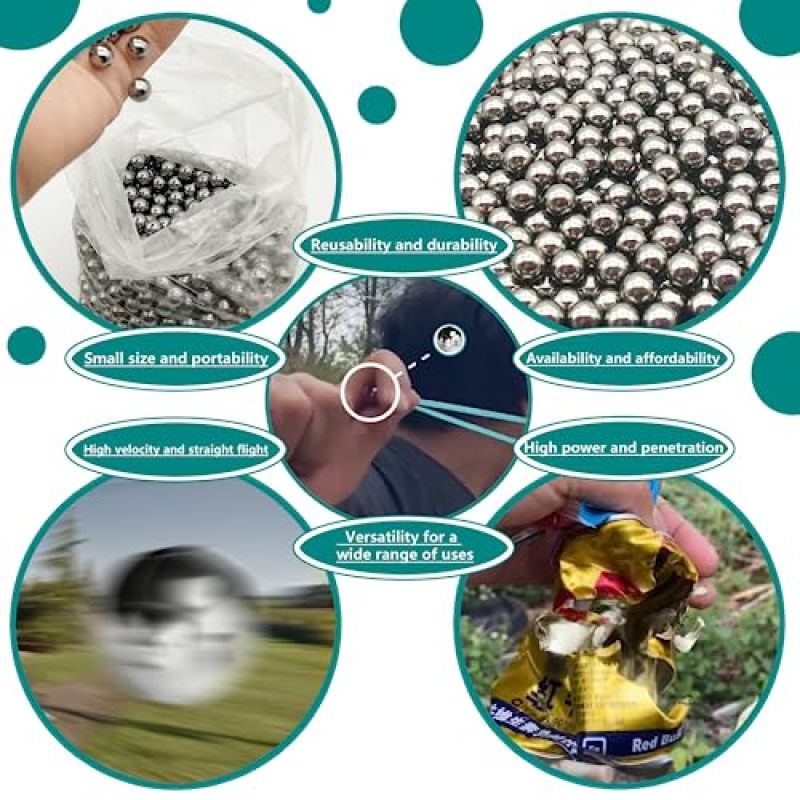 كرات الصلب الكربوني AISI 1015 الفضية بقياس 5/16 بوصة لقذائف الرماية - كرات محملة ذو سطح مصقول ناعج من درجات الدقة G1000 لممارسة الهدف والصيد للمبتدئين والمهتمين - Image 5
