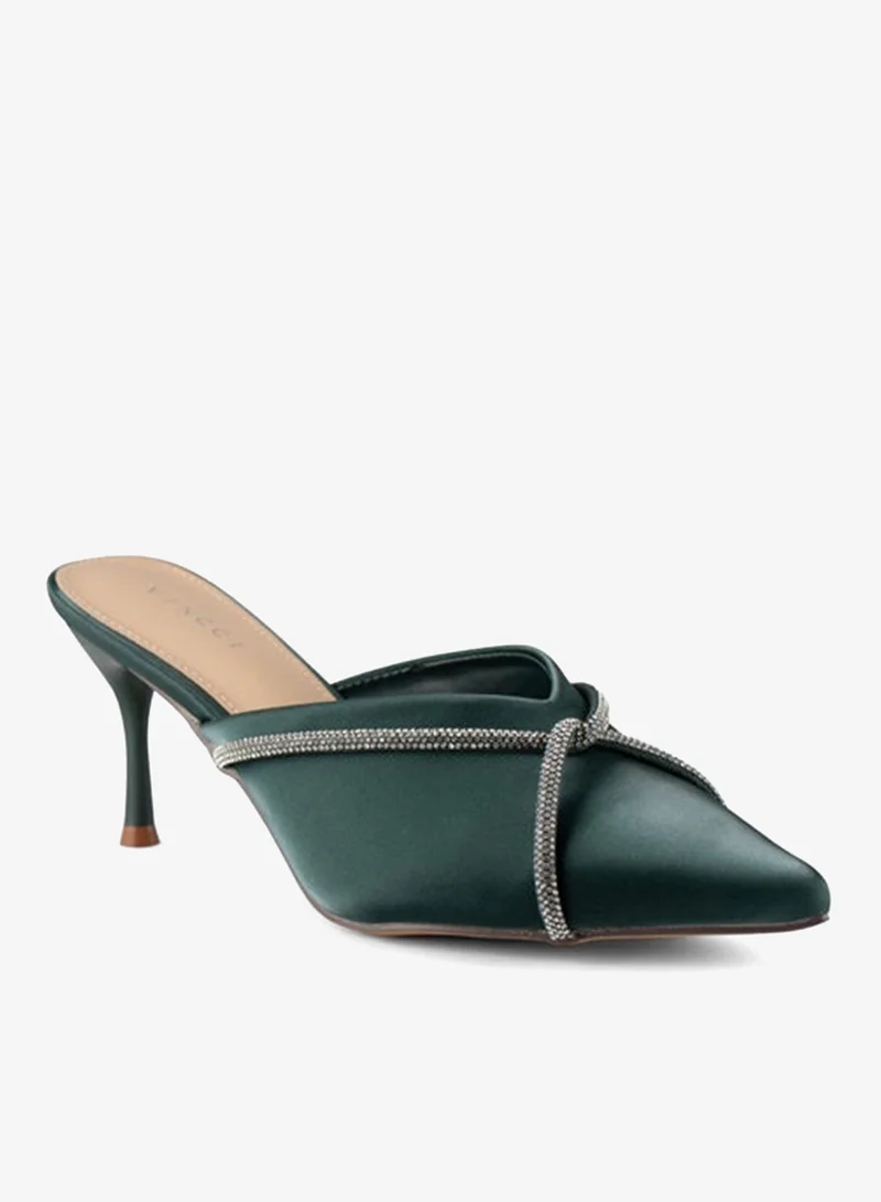 فينتشي مضخات نسائية مدببة إصبع القدم متوسط الكعب