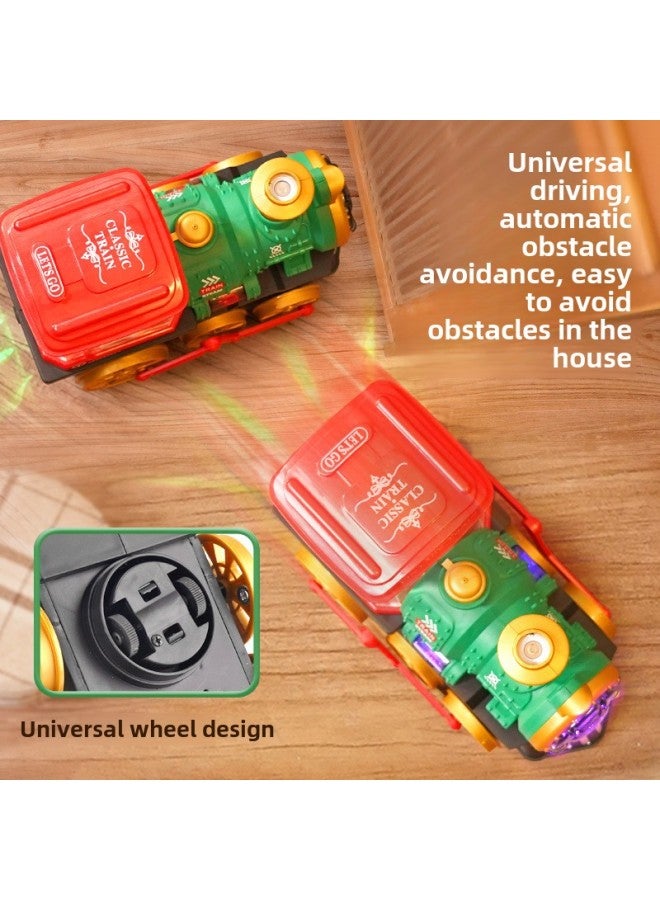 Steam Train Universal Driving Electric Spray Light Sound Simulation Train Model Children's Baby Toys-Color:Steam Train  + Ordinary Battery - Image 5