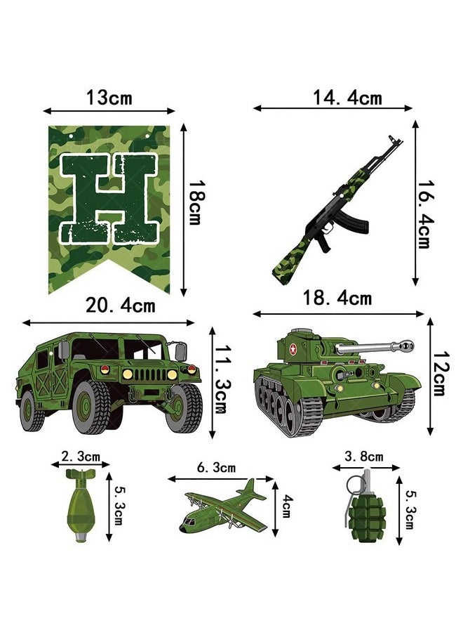 CINRAY - Army Birthday Party Decorations Camouflage Party Decoration Include Camo Happy Birthday Banner And Military Theme Hanging Swirls Decor For Boys Girls Birthday Party Supplies - Image 1