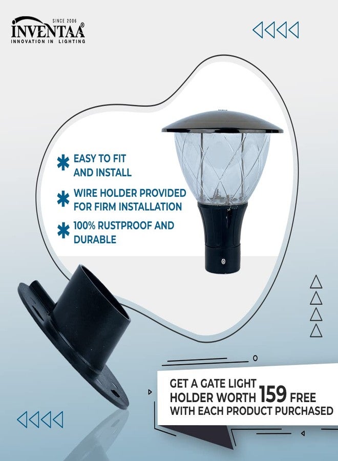 Inventaa Emiko Gate Light for Home Gate with 2 Years Replaceable Warranty - Unbreakable Gate Lamps for Outdoor Waterproof (1)(high grade flame proof polycarbonate body) - Image 3