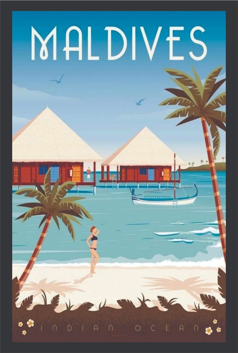 Skywalk Souvenir Maldives Wooden Fridge Magnet (Multicolor) - Image 1