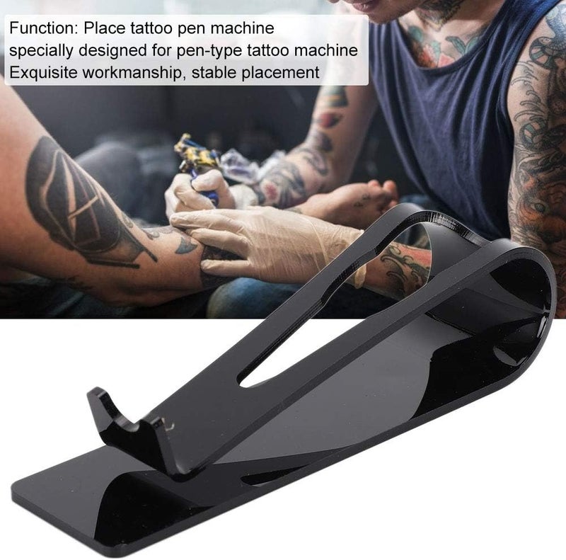 klarako Tattoo Pen Stand, Tattoo Machine Display Stand Eyebrow Pencil Tray, Tattoo Pen Display Stand Acrylic Tattoo Pen Machine Rack Support Organizer Tattoo Accessories for Tattoo Pens - Image 2