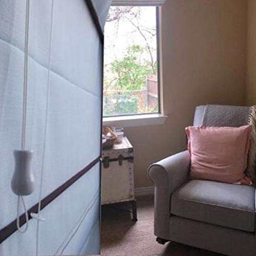 Vtete 1.8 mm × 100 Yards/Roll White Braided Lift Shade Cord + 4 Pcs White Wood Pendant for Aluminum Blinds Windows, Roman Shade Repair, Gardening Plant & Crafts and DIY Projects - Image 4