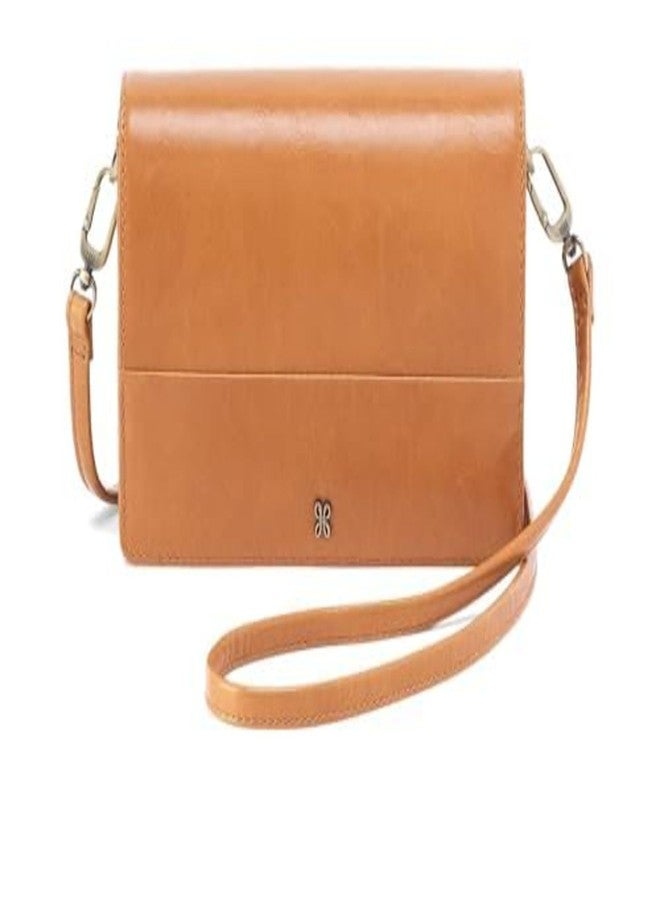 HOBO Jill Convertible Leather Crossbody Bags for Women, Small Phone Purse with Card Slots, Zip Pocket & Magnetic Closure - Removable Strap for Shoulder or Clutch Wear - Natural - Image 1