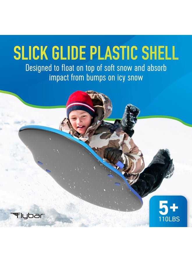 Flybar Kids 36" Husky Dog Foam Toboggan Snow Sled with Slick Bottom & PE Core Build for Boys and Girls Ages 6+, Holds Up to 110 Lbs - Image 4
