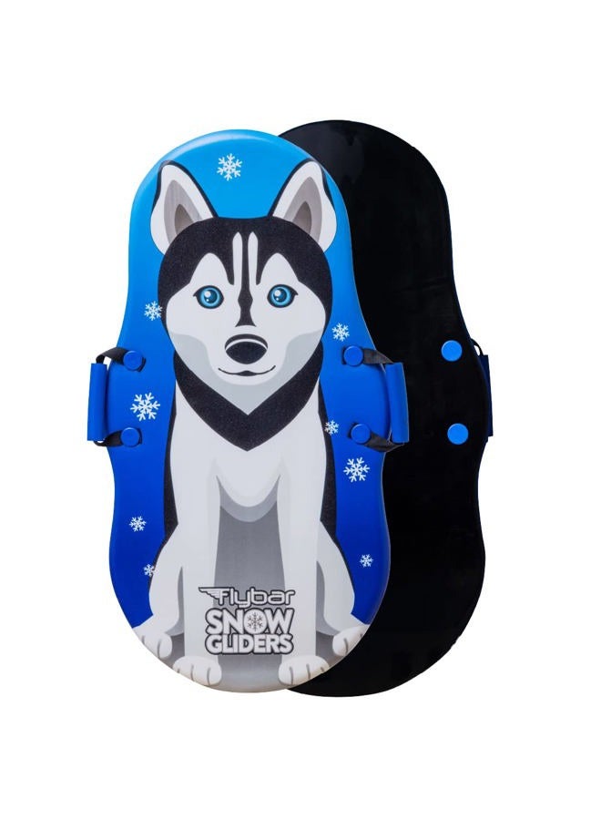 Flybar Kids 36" Husky Dog Foam Toboggan Snow Sled with Slick Bottom & PE Core Build for Boys and Girls Ages 6+, Holds Up to 110 Lbs - Image 1