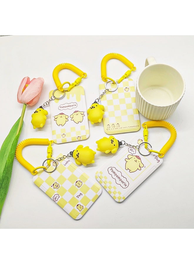 NIBEMINENT 1 - Piece Pudding Dog Kpop Photo Card Holder Pendant Key Chain ID Badge Holder ID Card Holder Photo Card Protector for School ID Office ID Access Card for Women Girls - Image 2