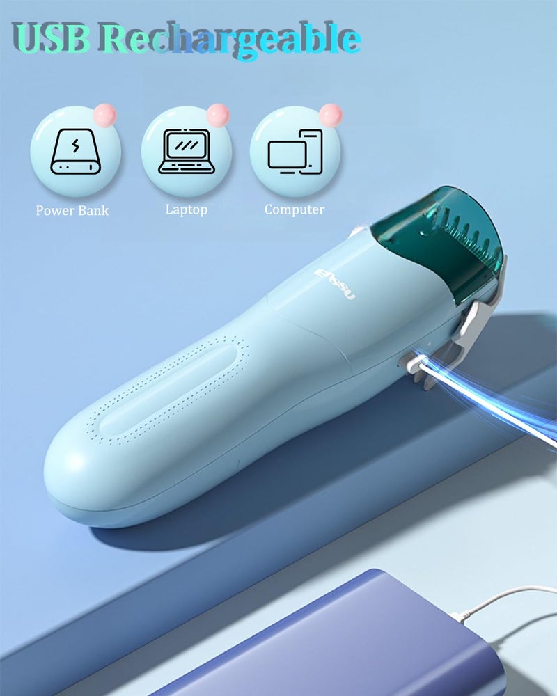 ENSSU Vacuum Hair Clippers for Kids, Rechargeable Vacuum Hair Cutter with 2 Modes for Children/Infant/Men, Waterproof Baby Hair Clippers Trimmers Cordless Haircut Kit in Large Hairs Storage Space - Image 5