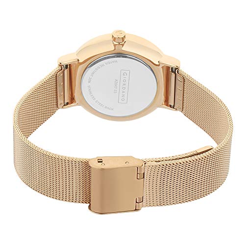Giordano Analog Watch for Women with Rose Gold Case, Crystal Studded Dial and Classy Metal Mesh Band, Ladies Wrist Watch Gift for Women A2047 - Image 3