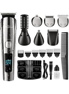 Brightup Beard Trimmer for Men  Electric Razor  Shaver Cordless Hair Clippers Trimmers Set IPX7 Waterproof Mens Grooming Kit for Shaving Face Mustache Body Ear Nose Hair Trimmer Gifts for Men