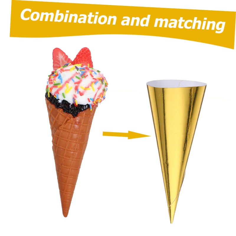 Realistic Artificial Ice Cream Cone Decoration For Photography Display Multi Color 19X6 5X6 5CM - Image 4
