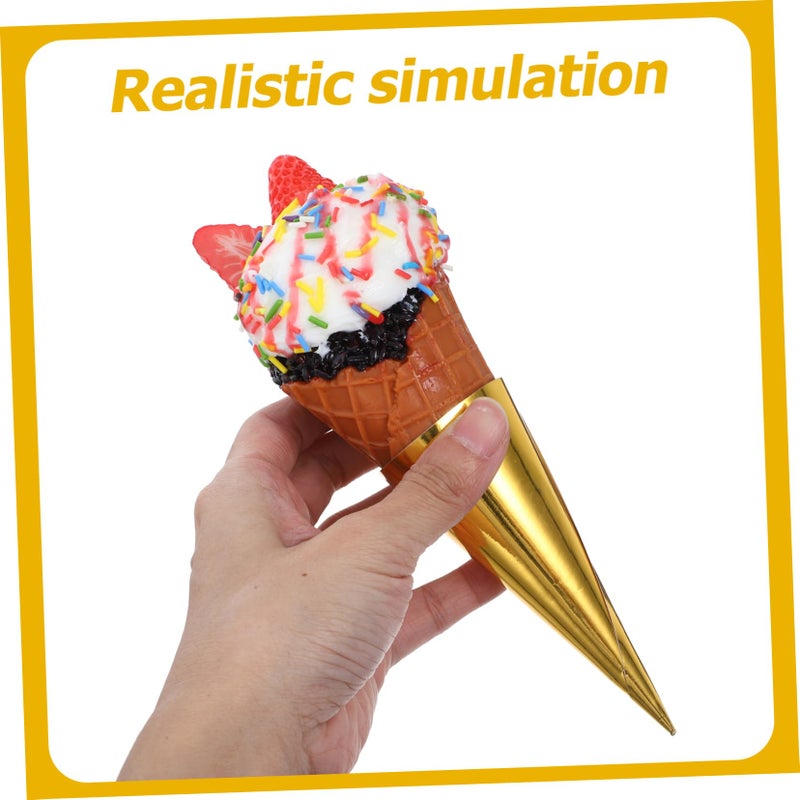 Realistic Artificial Ice Cream Cone Decoration For Photography Display Multi Color 19X6 5X6 5CM - Image 5