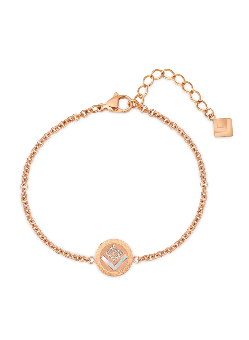 Guy Laroche Diane Rose-Gold Plated Bracelet With Crystals