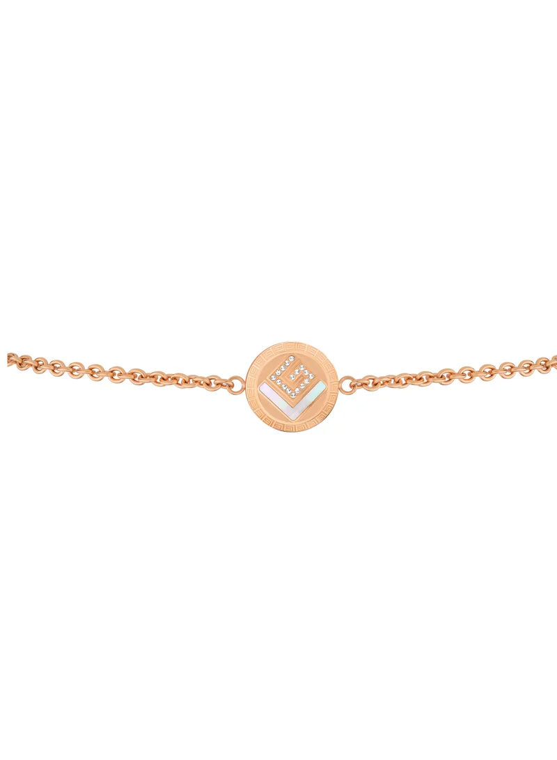 Guy Laroche Diane Rose-Gold Plated Bracelet With Crystals