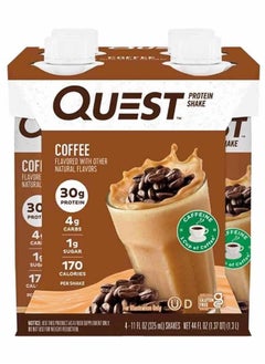 QUEST NUTRITION Quest Protein Shake Coffee Flavor 325ml Pack of 4 