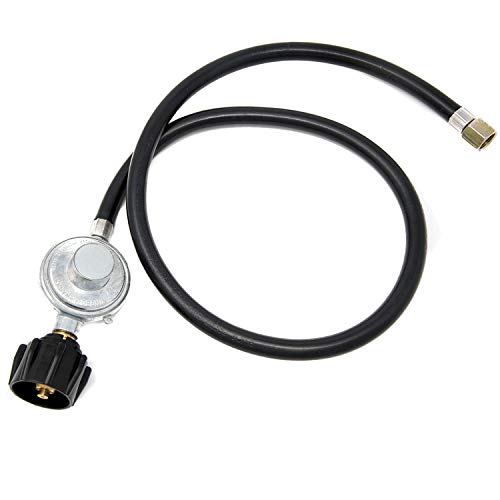 GasOne Propane Regulator 3 Feet Universal QCC1 Grill Replacement with 36 inches hose for Most LP Gas Grill, Heater and Fire Pit Table, 3/8" Female Flare Nut - Image 1