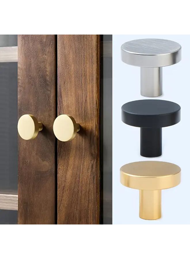 Brushed Nickel 4pcs Single Hole Drawer Handles Upgrade Furniture Hardware - Image 1