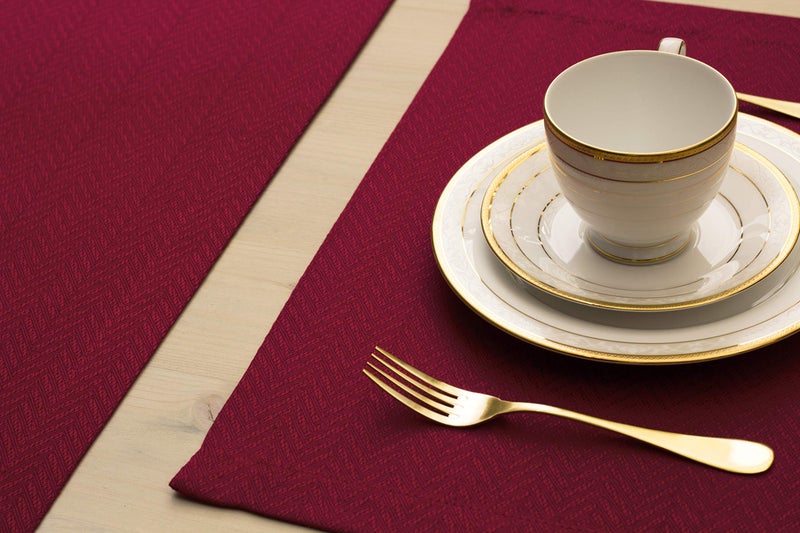 Akutana Red Placemats Set of 4  Double Layered Burgundy Place mats for Dining Table  Cranberry Waterproof Table Mats for Kitchen Table for Fiesta  Dinner  Wedding  Decor  Thanksgiving  Halloween  Christmas - Image 5
