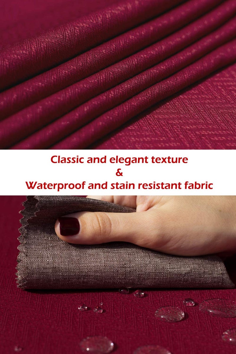 Akutana Red Placemats Set of 4  Double Layered Burgundy Place mats for Dining Table  Cranberry Waterproof Table Mats for Kitchen Table for Fiesta  Dinner  Wedding  Decor  Thanksgiving  Halloween  Christmas - Image 4