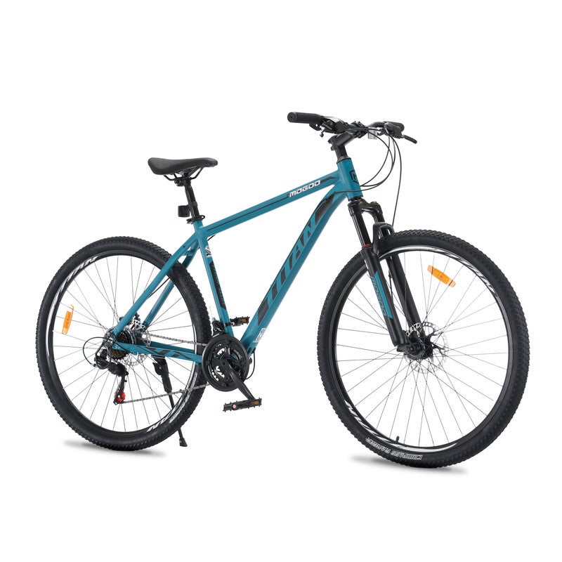 Mogoo Titan Aluminum Alloy Mountain Bike 29 Inch | 21-Speed MTB for Adults | Mechanical Disc Brakes, Front Suspension, Internal Cables, Adjustable Seat - Pine - Image 2