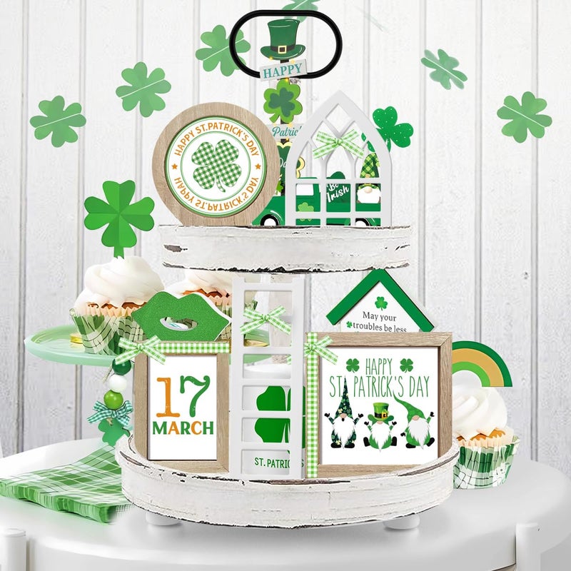 CRCZK 10 Themes Interchangeable Seasonal Decor Set - Rustic Farmhouse Spring Tiered Tray Decorations, Perfect for Holiday Decor, Lavender Decor Spring Decorations for Home Easter Decorations - Image 5