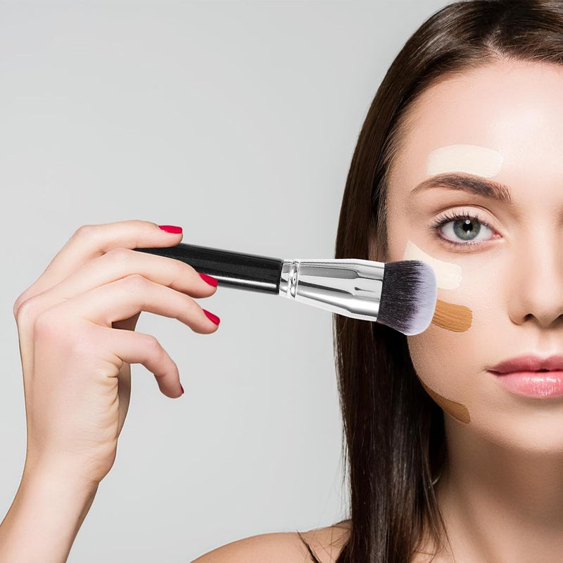 Outanaya Head Foundation Brush Large Size Makeup Brush Portable Liquid Powder for Women Facial Makeup Application - Image 2