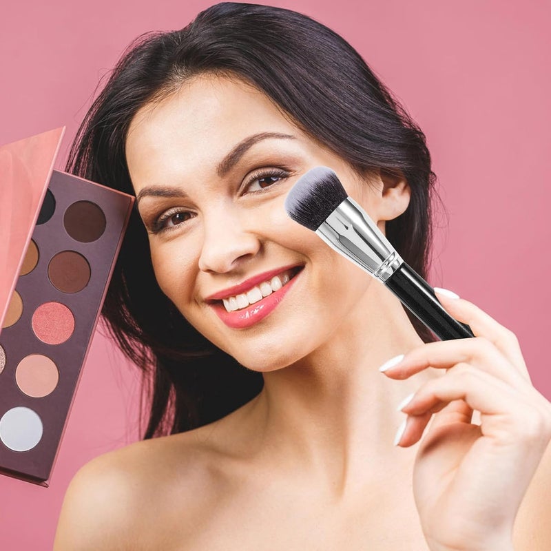 Outanaya Head Foundation Brush Large Size Makeup Brush Portable Liquid Powder for Women Facial Makeup Application - Image 5
