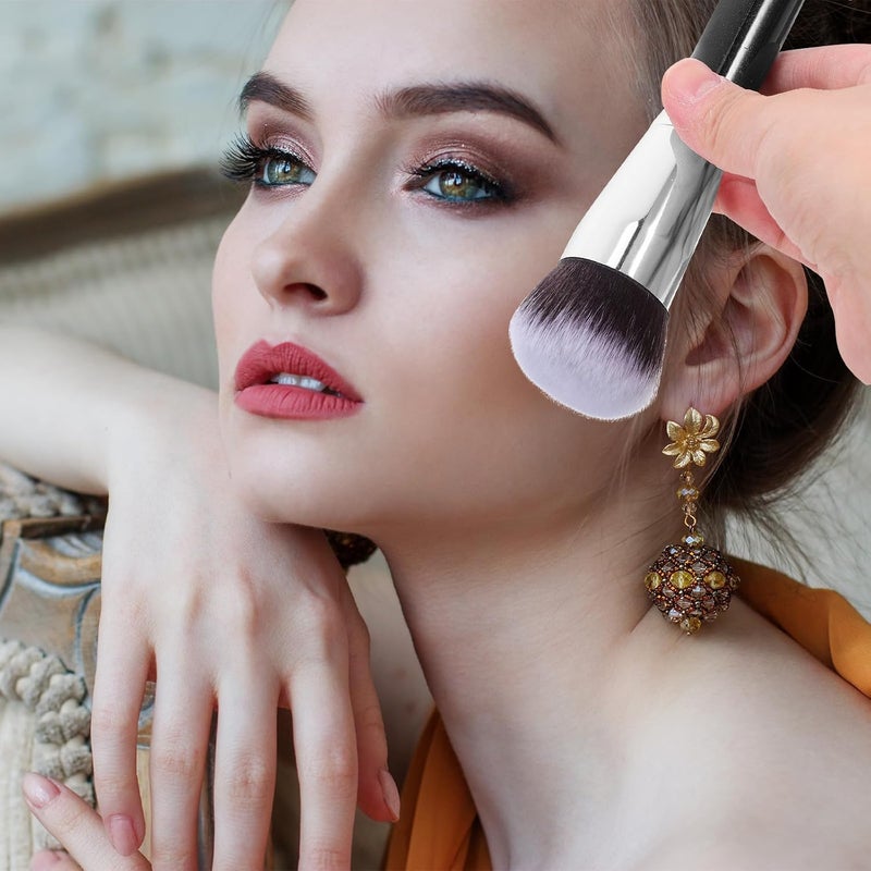 Outanaya Head Foundation Brush Large Size Makeup Brush Portable Liquid Powder for Women Facial Makeup Application - Image 3