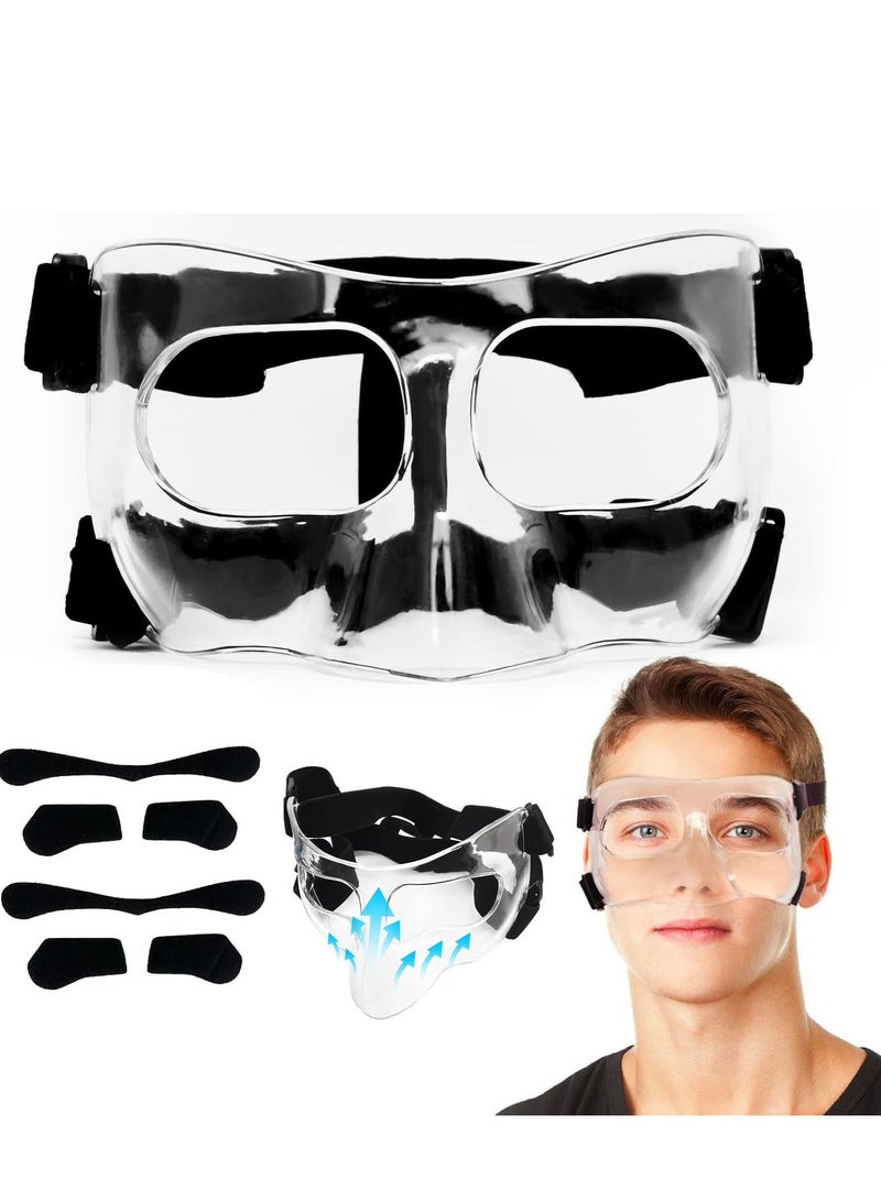Generic Face Shield Masks for Soccer and basketball Sports, Adjustable for Adults and Teenagers, Suitable for Men and Women （Transparent model）  - Image 1