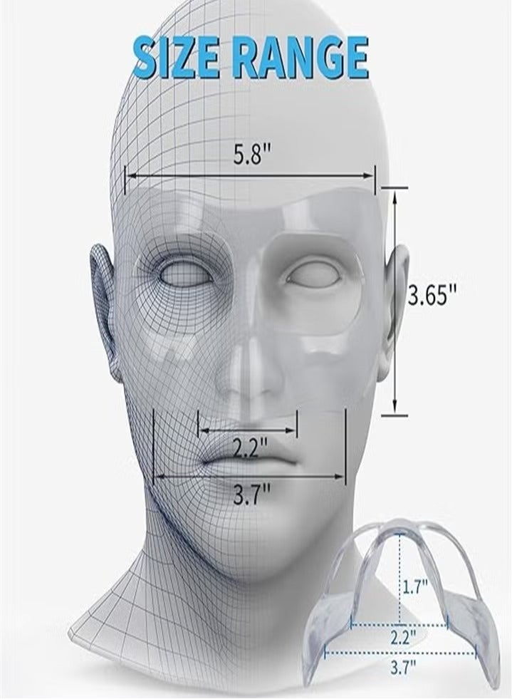 Generic Face Shield Masks for Soccer and basketball Sports, Adjustable for Adults and Teenagers, Suitable for Men and Women （Transparent model）  - Image 2