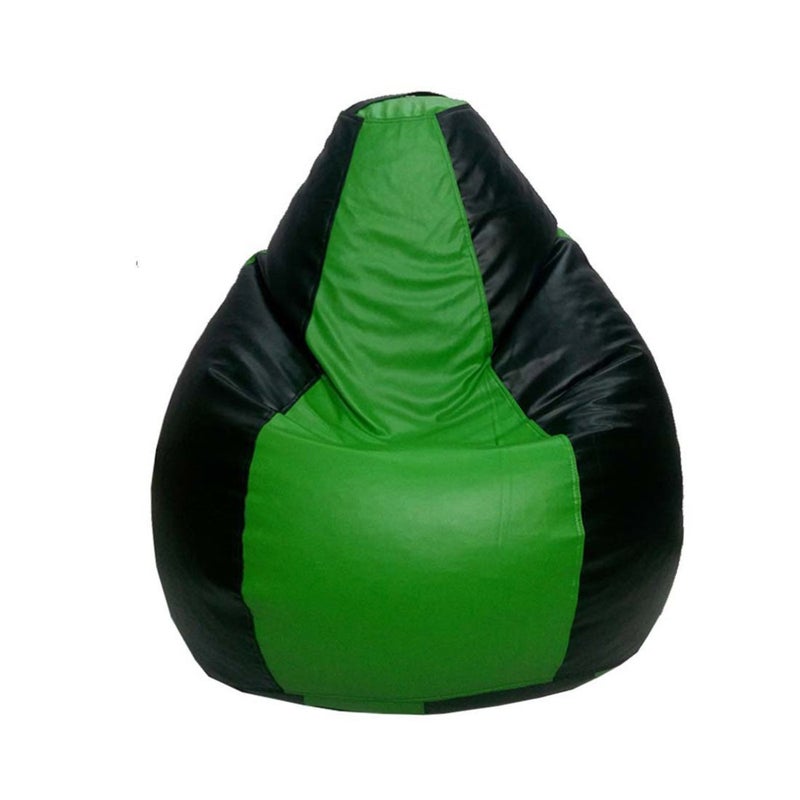 TRUE 2 F Large Teardrop Bean Bag Cover Foot Stool Only Without Beans GreenBlack L - Image 2