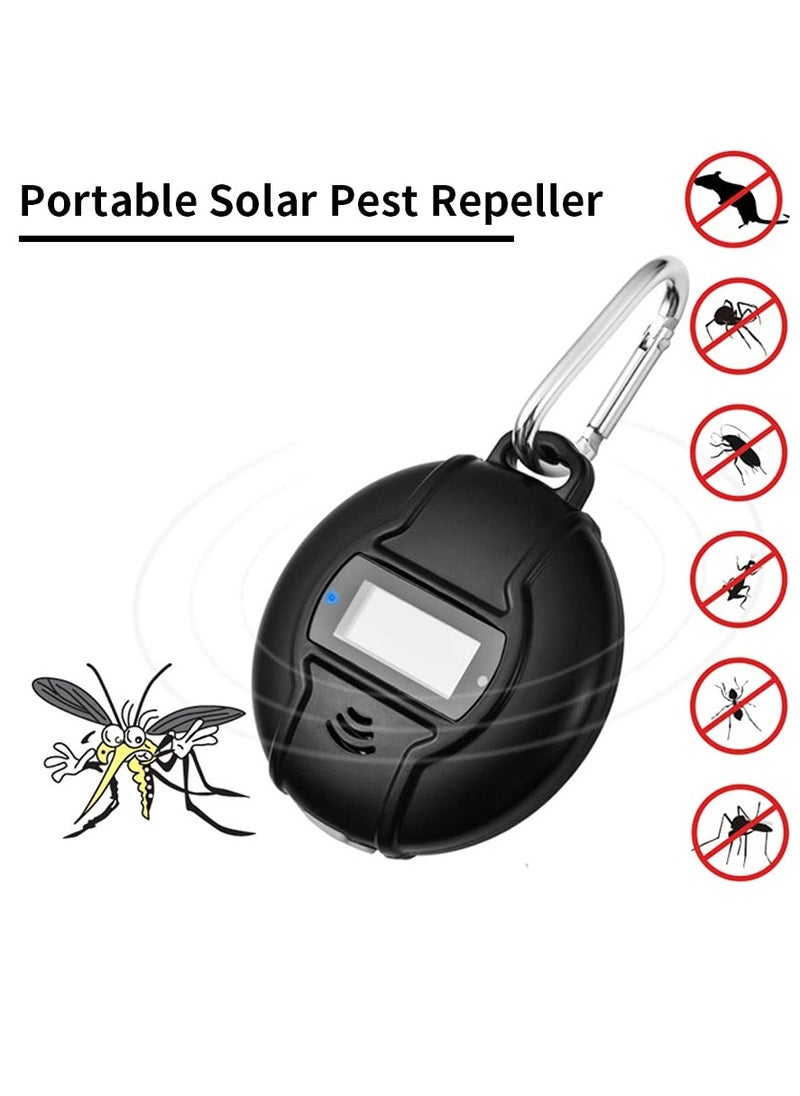 SYOSI - Portable Ultrasonic Pest Repeller, Solar Powered & USB Outdoor Mosquito Repellent for Cockroach, Spider, Ant, Mouse, Bed Bugs, and Fleas, Harmless to Pets and Human - Image 1
