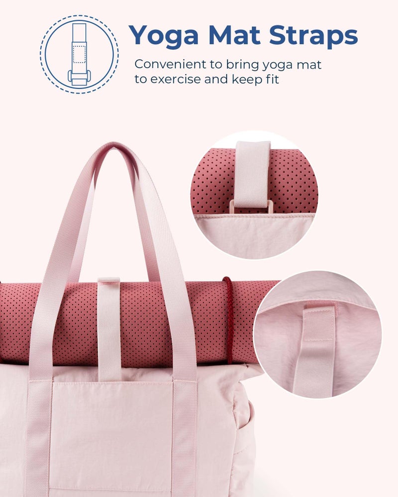 BAGSMART Tote Bag for Women with Zipper, Gym Tote with Compartments, Work Tote Nurse Dance Yoga Bag for Sport, Travel - Image 4