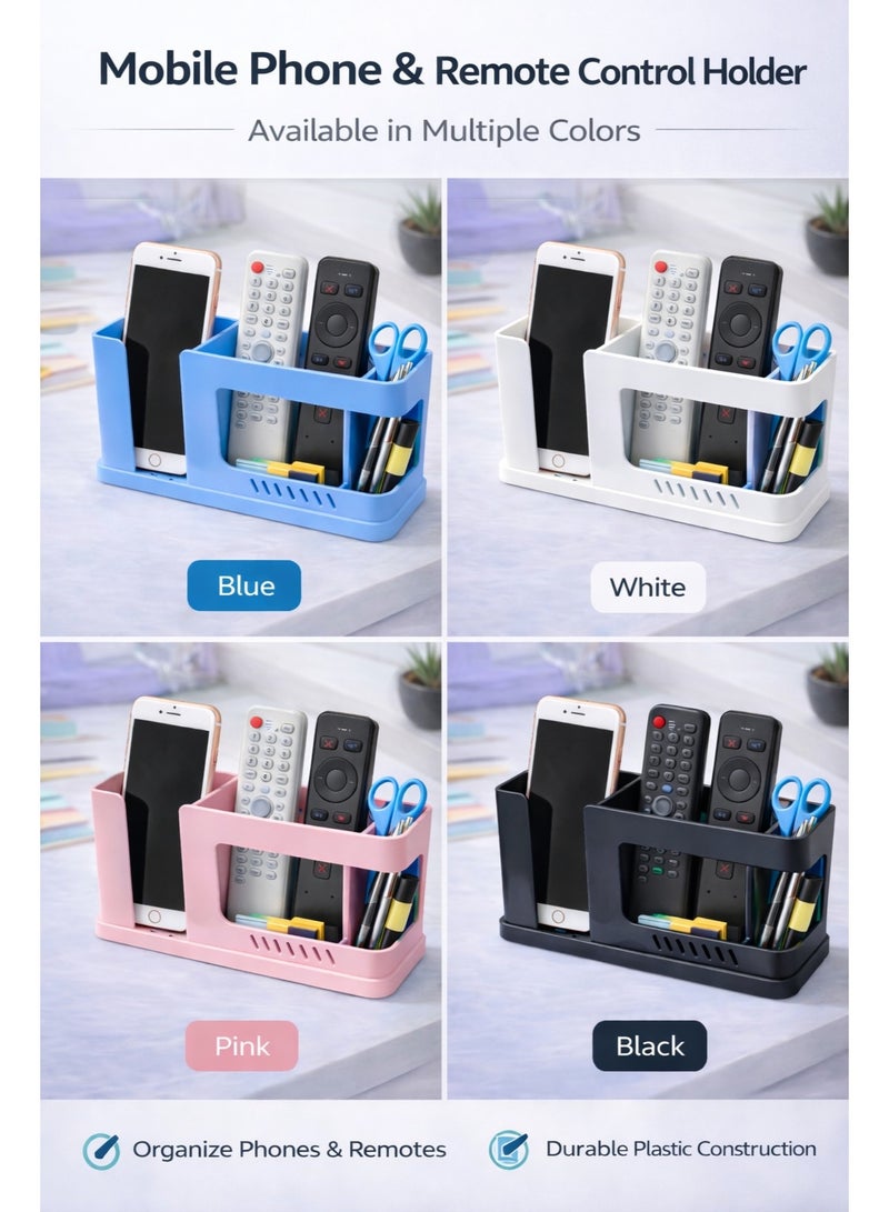 Wall Phone Holder Wall Mount with Charging, Wall Mounted Mobile Holder + TV Remote Control Holder Wall Mount, Wall Hanging Organizer with Dual Compartments, Space Saving Wall Mounted Organizer for Phone, Remote & Small Items - Image 4