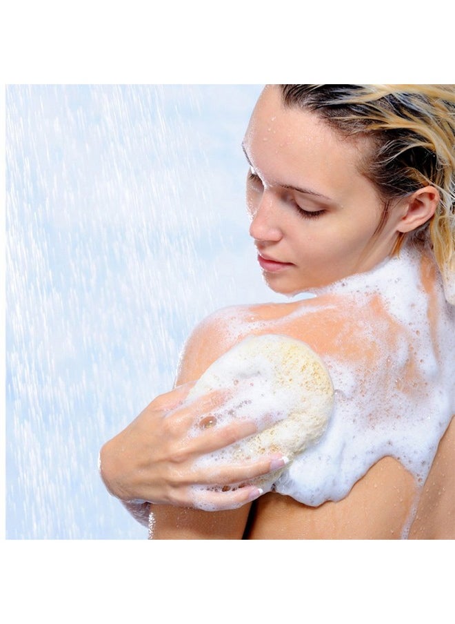 CDZHH - Avesel Exfoliating Loofah Sponge Pads (Pack Of 8) Large 4X6100% Natural Luffa And Terry Cloth Materials Loofa Sponge Scrubber Body Glove Men And Women Yellow (Loofah08) - Image 1