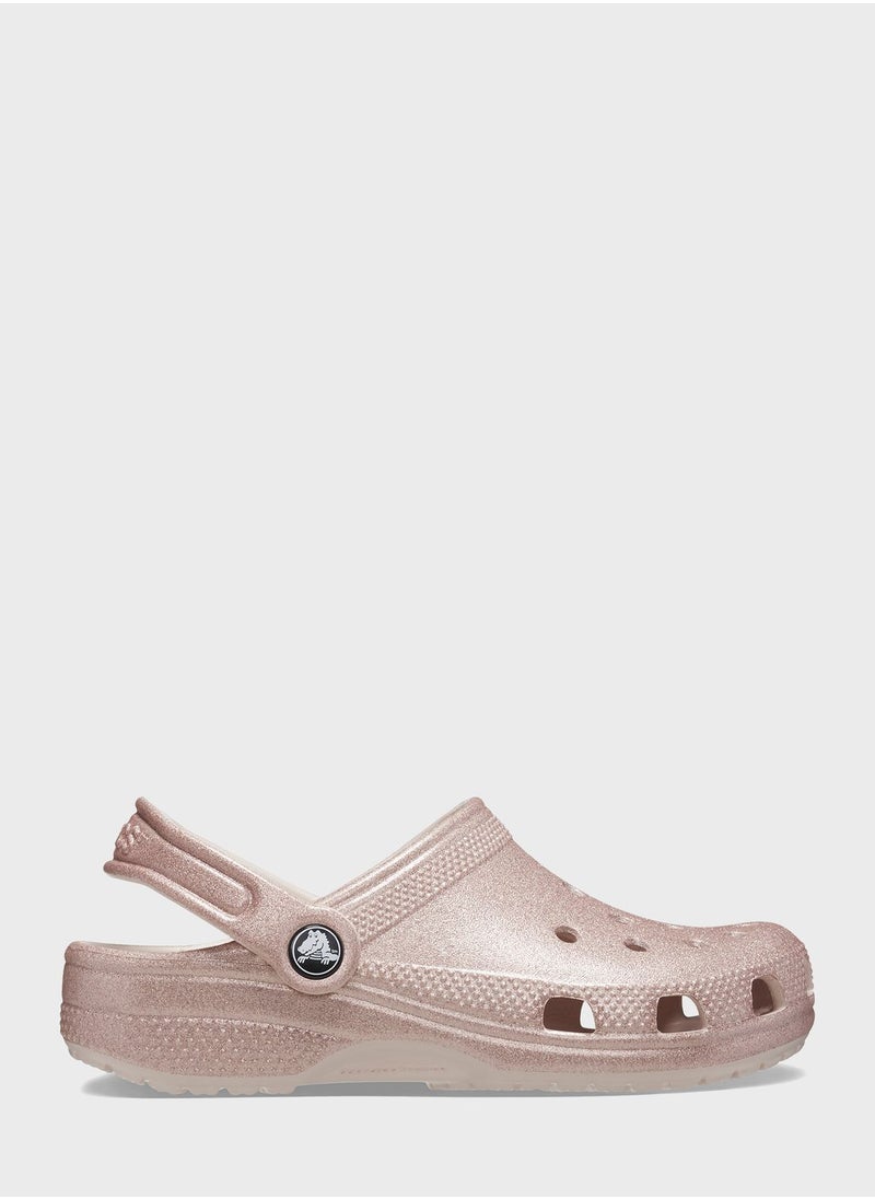 crocs - Kids Classic Glitter Clog Sandals - Image 1