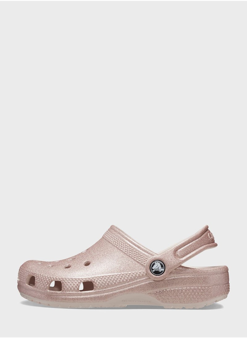 crocs - Kids Classic Glitter Clog Sandals - Image 1