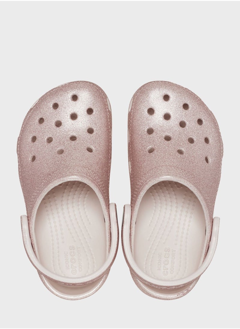 crocs - Kids Classic Glitter Clog Sandals - Image 1