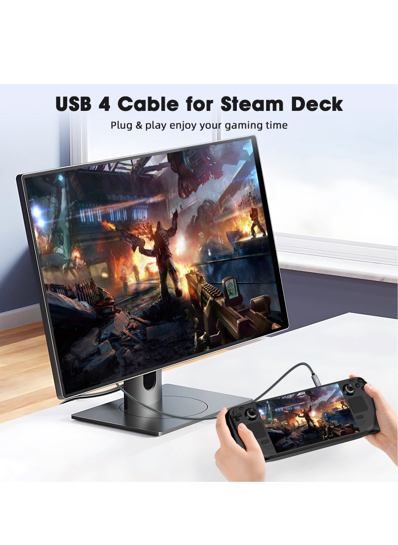 USB4 Cable Compatible Thunderbolt 4/3,USB C to USB C Cable,8K@60Hz Display/40Gbps Data Transfer/240W PD Charging,Phone laptop Tv Connector 1 Meter