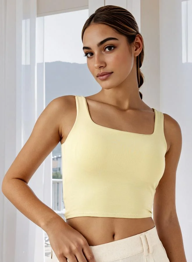 Splash FAV Square Neck Crop Tank Top