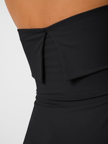 AUTOMET Going Out Tube Tops for Women 2025 Trendy Summer Off Shoulder Backless Cute Work Shirts Vacation Top Y2k Outfits Black M - Image 5
