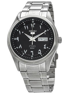 Seiko 5 Seiko Men's Round Shape Automatic Stainless Steel Analog Wrist Watch - Silver - SNKP21J1  - Image 4